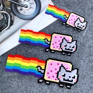 JDM Rainbow Cat Reflective Motorcycle Thai Thailand Sticker Decal for Honda 125 Click125 Click125I C