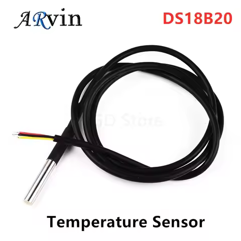 1PCS DS1820 Stainless Steel Package Waterproof DS18b20 Temperature Probe Temperature Sensor DS18B20