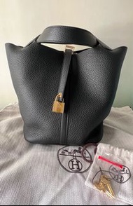 New Hermès Picotin 22黑金 TC皮