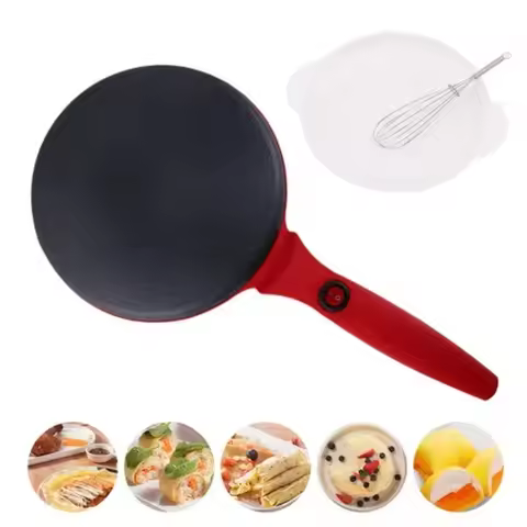 220V Electric Crepe Maker Breakfast Pizza Baker Pancake Baking Pan Non-stick Griddle Chinese Spring 