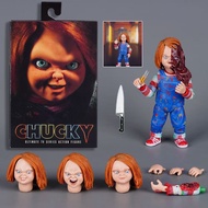 NECA Child's Play Chucky Cult of Chucky Articulated Figure - Horror Collectible Doll Model Toy Gift
