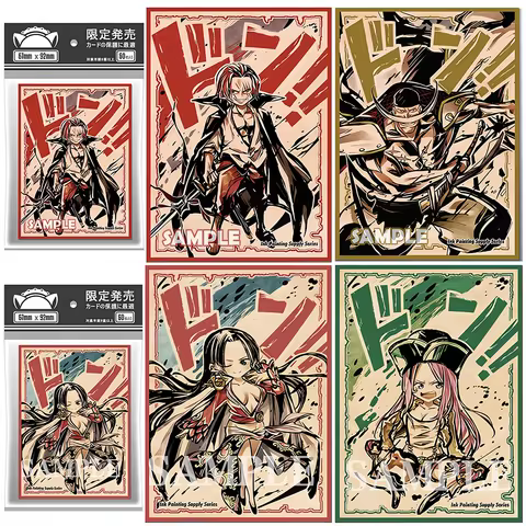 Anime One Piece Card Sleeves Laser Holographic Empress/Boni/Shanks PTCG Cards Protector Sleeves for 