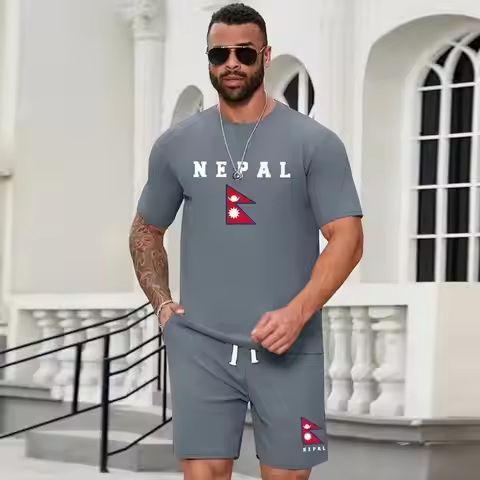 Fashionable men's pris printed pattern casual soft top outdoor quick drying shorts outdoor urban men