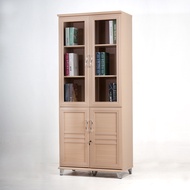 ส่งฟรี!! ชั้นวางหนังสือ โชว์ของ บานกระจก มีกุญแจล๊อค รุ่น F88