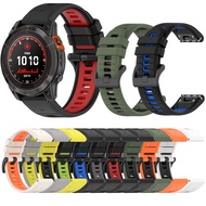 20MM 22MM 26MM Dual Color Silicone watch band Quick Release Easy Fit Band Strap for For Garmin Fenix 6X 6 6S Pro 5X 5 5S 7X 7 7S 3HR instinct Forerunner 935 945