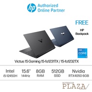 HP Victus 15-fa1231TX/ 15-fa1232TX 15.6" FHD 144Hz Gaming Laptop ( i5-12450H, 8GB, 512GB SSD, RTX405