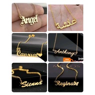 Name Pendant Necklace Name Necklace Titanium Necklace Titanium Name Necklace