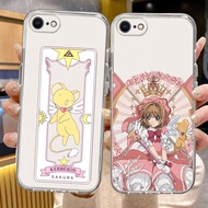 D38 anime sakura Transparent Case for iPhone 8 7 SE 2020 2022 XR 6 6S Plus