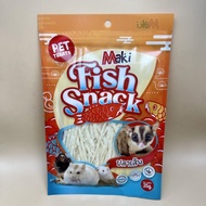 Maki Fish Snack – ปลาเส้นมากิ 35g ทาโร่/ปลาเส้น อาหารว่างสำหรับสัตว์เล็ก
