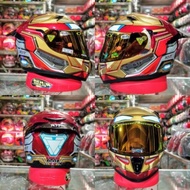 Kyt Helm K2 Rider Motif Iron Man Paket Ganteng