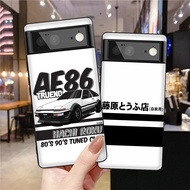 Phone Casing For Google Pixel 7 Pro 7A 4A 5G 2 XL Fashion Anime Initial D Design Black Soft Case