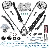 YEHERIT Timing Chain Kit with Water Pump, Oil Pump, Cam Phaser Tensioner VVT Valve Compatible with 2