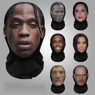 Celebrity Series -3D Full Face Mask P Diddy/Kanye simulation character funny headwear fan role-playi