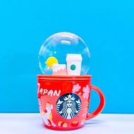 💥清倉特價 🌅富士山水晶球 🇯🇵 Japan Starbucks Limited Snow Globe 🏔️ mountain Fuji cup lid 🎐日本星巴克 富士山 水晶球  🌸櫻花迷你咖啡