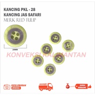 20 MM LARGE PKL-28 BUTTONS / SAFARI RED TULIP JAS BUTTONS / GROSS