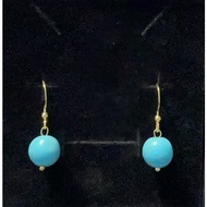 Ready Stock Natural Turquoise, Aquamarine, Sugilite 14K Hook Earrings 現貨天然 綠松石,海藍寶,舒俱萊14K耳勾