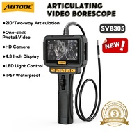 AUTOOL SVB305 articulating video borescope HD Automotive Industrial Endoscope with Light  Autofocus 