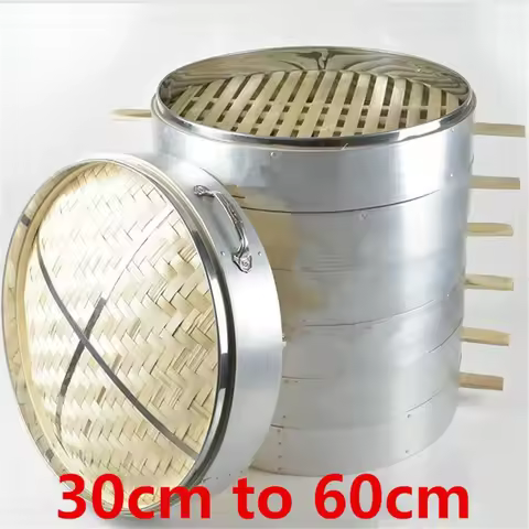 Aluminium alloy stainless steel big large bamboo steamer bun drawer buns fish rice dumpling cooker t