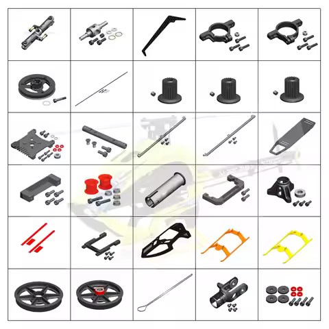 ALZRC - R42 Helicopter Spare Parts Battery Strap Landing Skid Tail Rotor Holder Set