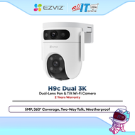 EZVIZ H9c 2K 3MP / H9c 3K 5MP Dual Lens WiFi Pan Tilt Outdoor CCTV Camera AI Tracking Color Night Vi