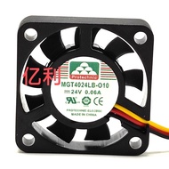 Yongli MGT4024LB-O10 24V 0.06A Two Three Wires 4CM 4010 Silent Fan