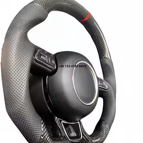 FR Hot Sale New Carbon Fiber Car Steering Wheel Perfect for A3 A4 A5 A6 A7 Q3 Q5 Q7 - Enhanced Drivi