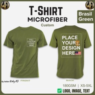 [Custom]Basil Green Microfiber T-Shirt Printing | Cetak Baju 180gsm RoundNeck ShortSleeve Unisex定制衣服