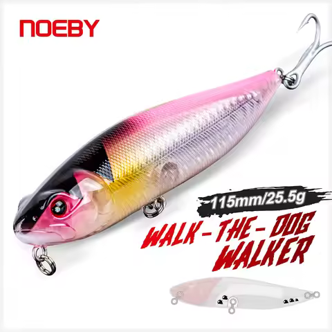 Noeby Walker Fishing Lures 115mm 25.5g Floating Wobbler Hard Bait Artificial Pencil Lure Tackle for 