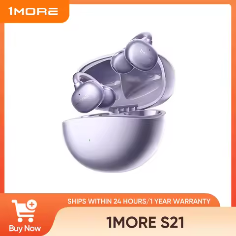 1MORE S21 Clip-On Bluetooth Earphones, Open-Ear Air Conduction Sports Headphones with AI Call Noise 