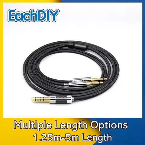 6.5mm XLR 4.4mm Super Soft Headphone Nylon OFC Cable For Oppo PM-1 PM-2 Planar Magnetic 1MORE H1707 