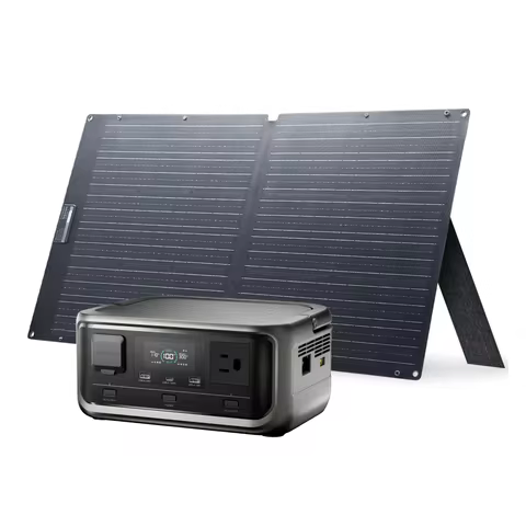 ALLPOWERS VOLIX P300 Portable Power Station 256Wh LiFePO4 & SE100 100W Monocrystalline Solar Panel C