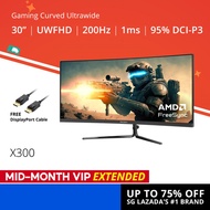 PRISM+ X300 30" 200Hz 1ms Curved Ultrawide 21:9 [2560 x 1080] Adaptive Sync Gaming Monitor