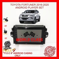 TOYOTA FORTUNER 2016-2021 ANDROID 9" IPS PLAYER 2.5D WITH ( F.O.C ANDROID PLAYER CASING)