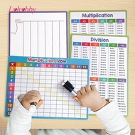 Lohobby 4 Pieces Times Table 8" x 11" for Kids Students Dry Erase Board for Home