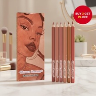 6pcs Lip Liner 6-Shade Waterproof Nude Lipstick Kit  6pcs Lip Liner Kit 6 Warna Kalis Air Nude Lipst