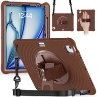 Shockproof case for iPad Air 13 inch M3 A3268 A3269 A3271 M2 rotary stand cover with pen slot Pro M5