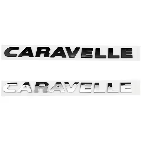 3D ABS Car Trunk Body Letters Words Tail Logo Badge Emblem Decals Sticker For Volkswagen VW CARAVELL