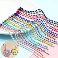 Colorful Round Bead Chain 2.4 * 12 Accessories Bo Hand-Made diy Gift Small Objects Pendant Material Jewelry Art And Craft Materials