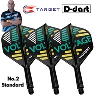 TARGET K FLEX DARTS FLIGHT-【No.2】STANDARD VOLTAGE (ROB CROSS) K-Flex Integrated Dart Flights Shafts