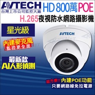DGM8208SVAT AVTECH 8 Million 4K POE Starlight Waterproof Infrared Ip Camera Built-In Radio Monitor