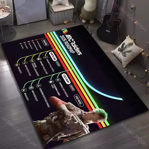 Classic Games Theme Carpet Arc R-Raiders Pattern Carpet for LivingRoom Bedroom Sofa Game Room Home D