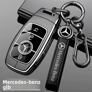 Zinc Alloy Key Case For 25 Mercedes-Benz GLB220 glb200 Cladding Buckle Fob Holder Accessories