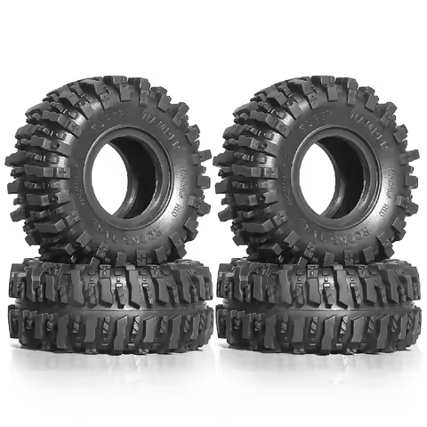 4pcs 55mm 1.0" Soft Rubber Mud Tires for 1/18 1/24 RC Crawler Car TRX4M SCX24 AX24 Upgrade Wheel Acc