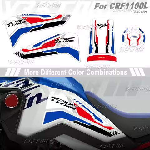3D Resin Tank Pad Sticker Motorcycle Fuel Tank Protectior Decal For CRF 1100L Africa Twin CRF1100L 2