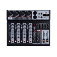 4 Channel Audio Mixer Digital Mixer Sound Card Microphone Live Broadcast Computer Recording DJ Audio