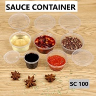 4oz 100ml round disposable plastic food container hinged lid +- 50pcs 4oz deli container