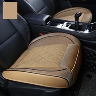 3D Leather Flax Car Seat Cover Front Cushion Protector Pad Mat for Auto Interior Truck Suv Van 2020