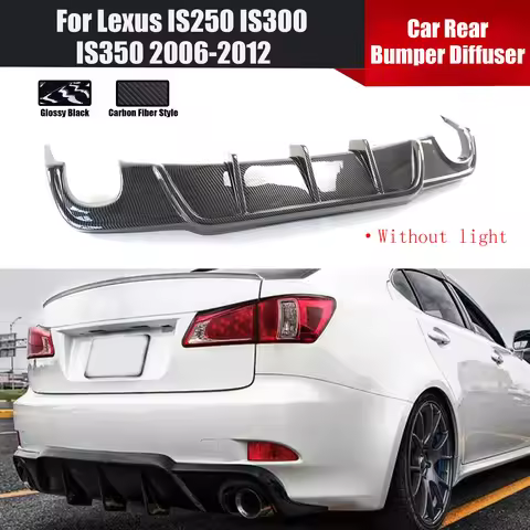 Rear Bumper Diffuser Without light For Lexus IS250 IS300 IS350 2006-2012 Tail Lip Spoiler Splitter A