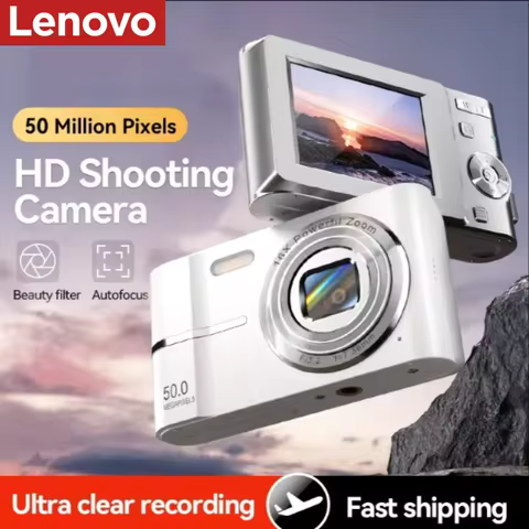 Lenovo 4K Digital Camera 50MP 16X Student Camera Outdoor Anti-Shake Digital Video Camera Flash Video