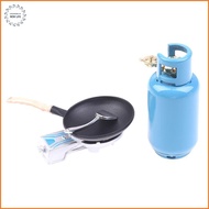 [LS] 4Pcs 1/12 Dollhouse Miniature Kitchen Toys Alloy Gas Stove Tank Utensils Tool [PH]